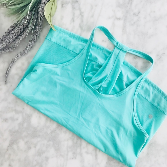 lululemon athletica Tops - Lululemon Run Tank Mesh Toothpaste Green 6